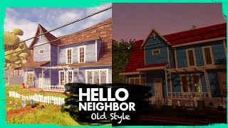 HELLO NEIGHBOR OLD STYLE FULL WALKTHROUGH  IN THE OF PREALPHA AND ALPHA 1 [upl. by Huei382]