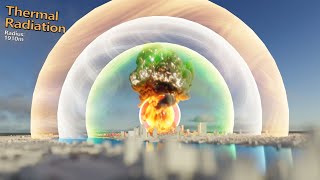 Hiroshima Bomb in New York Desctruction Comparison [upl. by Gustie]