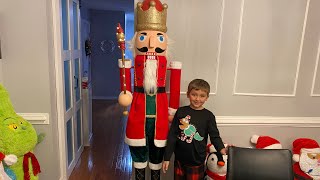 Unboxing 65ft Animated Bluetooth Nutcracker from Lowe’s christmas lowes ☃️🌲 [upl. by Ahsilla]