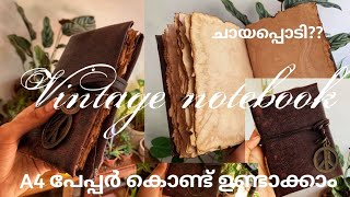 vintage journal DIY  book making  Malayalam [upl. by Clift]