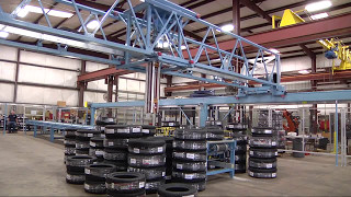 Tire Handling Gantry by Sage Automation [upl. by Vinn]