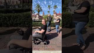 Driving a Pegasus Carbon Fiber Wheelchair in St Augustine Florida [upl. by Erine782]