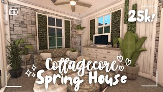 bloxburg  ꒰ 25k ꒱ 🍃 spring cottagecore house ꒰ no gamepass build amp tour ꒱ [upl. by Auqinahc523]