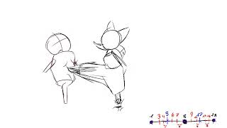 Mienshao combat  Practica de animacion 4 [upl. by Ahsiemak]