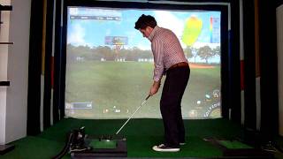 Golfzon golf simulator flop shot demonstation [upl. by Odareg]