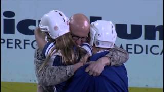 US Airman returns home surprises family at hockey game [upl. by Efron]