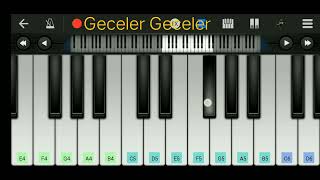 Geceler Geceler  Gizlar  gijala  Gejala song piano cover and tutorial [upl. by Raffin639]