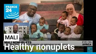 Nine healthy babies celebrate 1st birthday in Morocco • FRANCE 24 English [upl. by Neyuq]