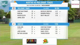 Cricket Far North Inc  3rd Grade  Round 10  Norths Omega Technologies v Mulgrave Toads [upl. by Anivek]