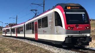 FRDE Trafic ferroviaireBahnverkehr TRAVYS YSCYverdon SteCroix  Transports Publics Suisses [upl. by Mourant495]