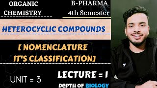 heterocyclic compounds nomenclature and classification  heterocyclic compounds unit 3 sgsir [upl. by Janella]