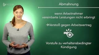 Belehrung Ermahnung und Abmahnung  Wissen für die Ausbildung  Prozubide [upl. by Martyn]