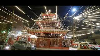 happy dasahin 2081 beautiful light decoration on temple kathmandu maitidevi dashain2081 [upl. by Enomed]