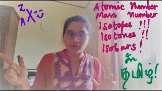 Atomic and Mass Number Isotopes Isotones and Isobars in Tamil Class 9 Unit 5 Fun Science [upl. by Eichman900]