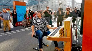 Street Boogie Woogie Piano in Bern with Nico Brina [upl. by Artemisia682]