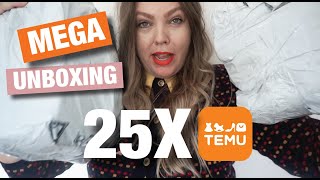 25 X TEMU  MEGA UNBOXING [upl. by Benetta]