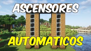 CÓMO HACER ASCENSORES AUTOMÁTICOS EN MINECRAFT  TUTORIAL FÁCIL  PERFECTO PARA PRINCIPIANTES [upl. by Cecilio]