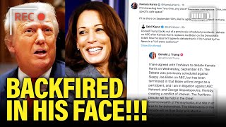 Trump Gets OUTMANEUVERED by KAMALA for DEBATE STUNT [upl. by Gnud]