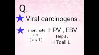 Viral Carcinogenesis  viruses causing cancer  HPV EBV  HBV  HTLV [upl. by Iddet]