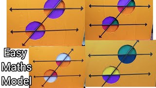 Parallel lines cut by a transversal working maths model  corresponding angles model [upl. by Philis]