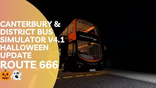 RobloxCanterbury amp District Bus Simulator V41 Halloween UPDATERoute 666🎃🎃👻👻👻 [upl. by Merow]