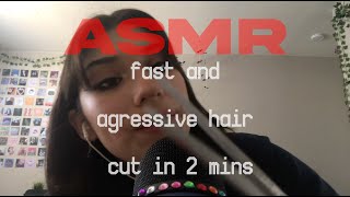 ༺ asmr fast and agressive haircut 💈💇༻ [upl. by Blockus271]