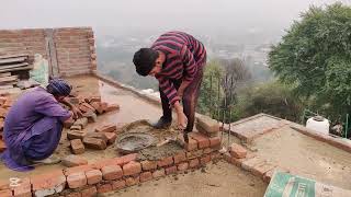 Amazing bricks 🧱 laying work by masonusing sand cementand Bricks construction satisfying brick [upl. by Aikaz]