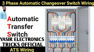 3 Phase Automatic Changeover Switch Wiring  3 Phase ATS Wiring  Changeover Switch [upl. by Adnilav95]