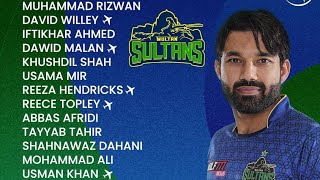 psl 9 2024 draft multan sultan squad  multan sultan squad 2024  PSL 9 Multan Sultan 18 Player [upl. by Mara]