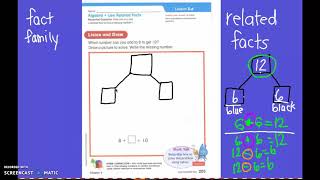 First Grade Math Lesson 56 Related Facts [upl. by Aynwad470]