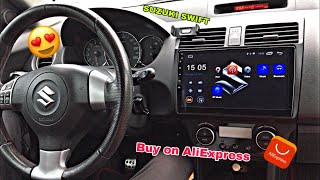 Install DVD GPS Android 101“ SUZUKI SWIFT Bluetooth Aux Usb  AliExpress [upl. by Nallac]