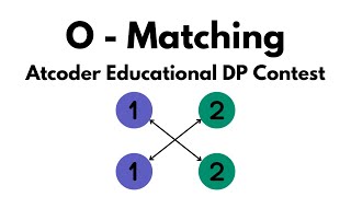 O  Matching  Atcoder Educational DP Contest [upl. by Heeley]