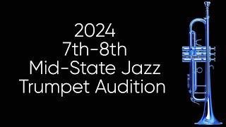 2024 MTSBOA 7th8th Grade MidState Jazz Trumpet Audition  Cycle B [upl. by Sievert255]