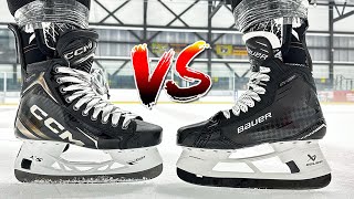 Bauer Shadow Skates VS CCM XF Pro Hockey Skates review  Which ELITE skates are better [upl. by Liew]