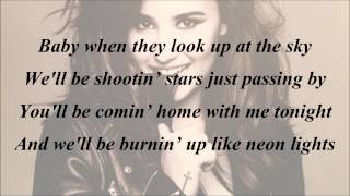 Demi Lovato  Neon Lights with Lyrics [upl. by Yllier]