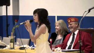 Bryana Salaz sings quotSomewhere Over The Rainbowquot at the USMC Ball [upl. by Ekusuy]