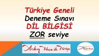 65 Hız ve Renk Türkiye Geneli Deneme Sınavı  ZOR Dil Bilgisi Denemesi [upl. by Cis982]