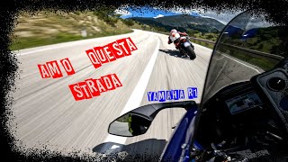 Con la Yamaha YZF R1 sul PASSO più bello DItalia [upl. by Necyrb]