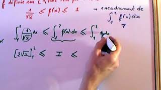 Comment encadrer une intégrale à partir de lencadrement de la fonction numérique [upl. by Ostap333]