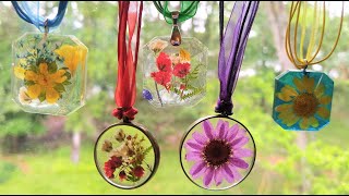 62 Dried Flower Resin Jewelry A Beginners Guide From Picking A Flower To Finished Art [upl. by Gabbert]