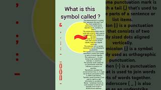 Can you name these punctuation markslearnenglish dailyenglish vocabulary learn vocabulary [upl. by Calla256]