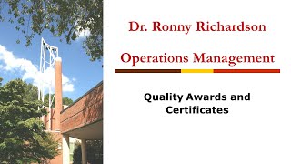 Quality Awards and Certificates [upl. by Arfihs]