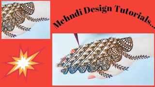 Beautiful Mehndi Design  Simple amp Easy Mehndi Design Tutorial  Mehndi Design Tutorials [upl. by Anitnuahs628]