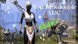 ESO ☀️🏹 104K Templier vigueur build pve Double Arc lost dehpts stamina templar bow bow [upl. by Yellek733]