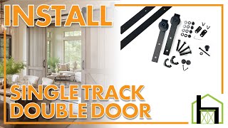 Installation of Single Track Double Barn Door Hardware [upl. by Onilegna]