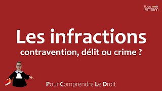 Les infractions  contraventions délits ou crimes   Comprendre le droit [upl. by Ahsoyem501]