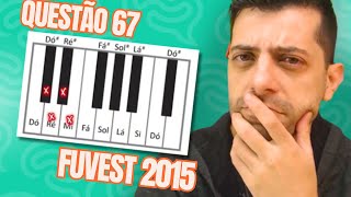 FUVEST 2015  Q67  A figura acima mostra parte do teclado de um piano [upl. by Gonroff]