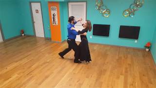 How To Dance Viennese Waltz Backwards Link Steps [upl. by Tonry]