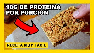 🔶 Como hacer BARRA de CEREAL PROTEICA receta VEGANA [upl. by Oneill]