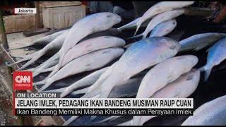 Jelang Imlek Pedagang Ikan Bandeng Musiman Raup Cuan [upl. by Akirdnuhs]